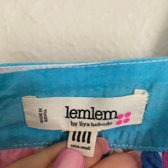 LEMLEM Gigi Sweepy belted printed cotton-blend midi dress XS - Picture 4 of 5